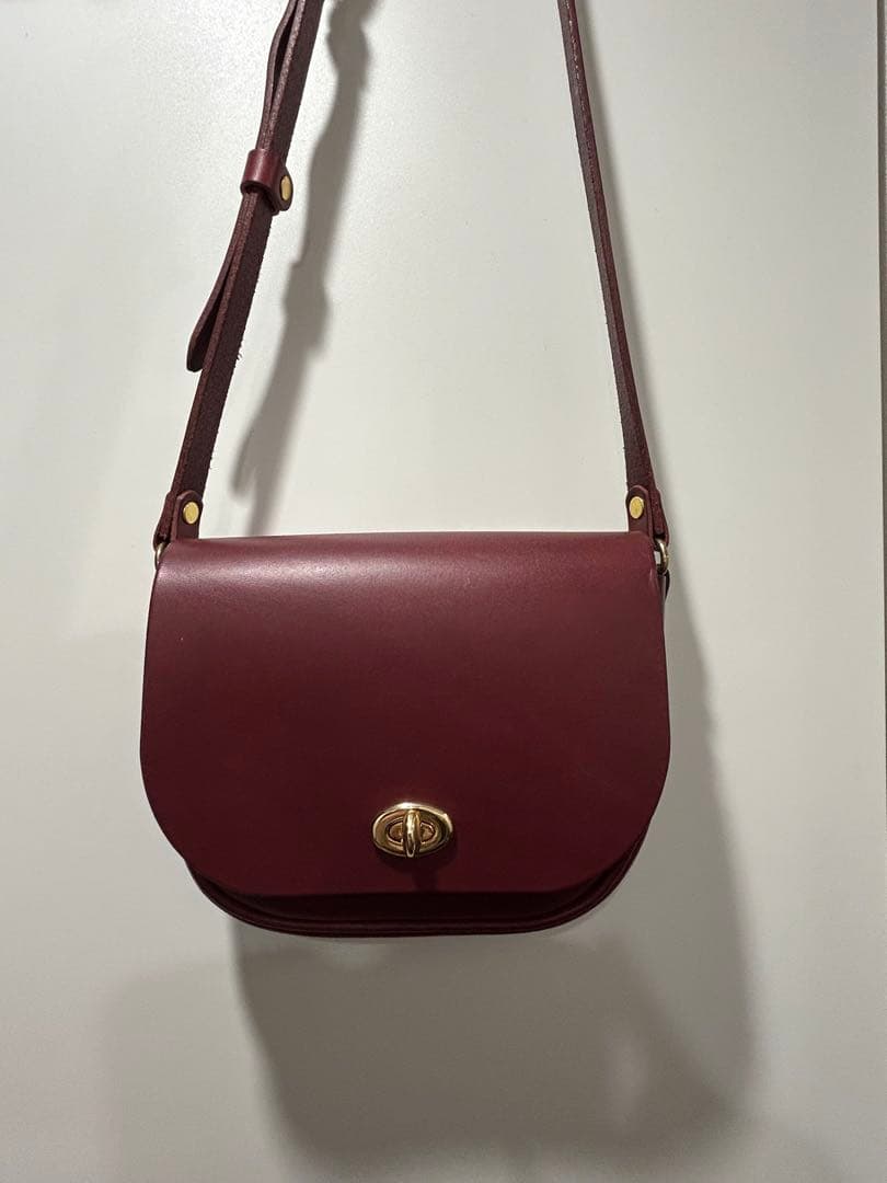 LONA ワイン レザーショルダーバッグs