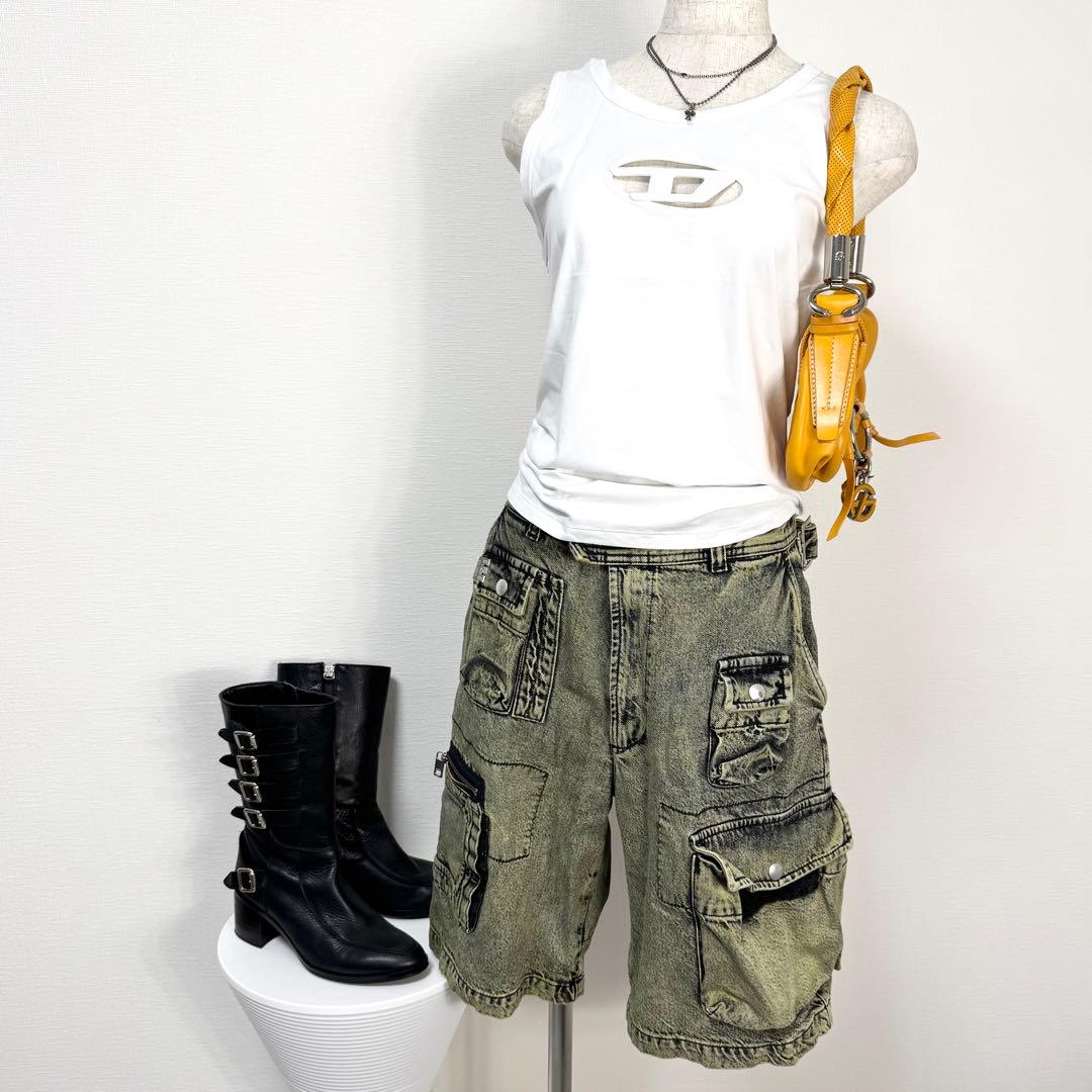 y2k❤️ DIESEL T-lynys タンクトップ オーバルD ロゴ