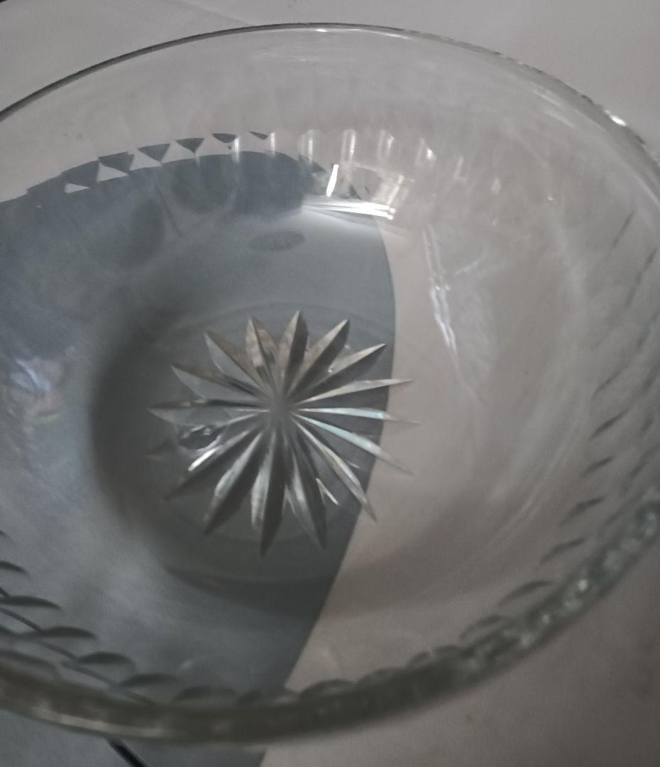 【明治期　アンティーク　クリスタルガラス】ボウル　インテリア　置物