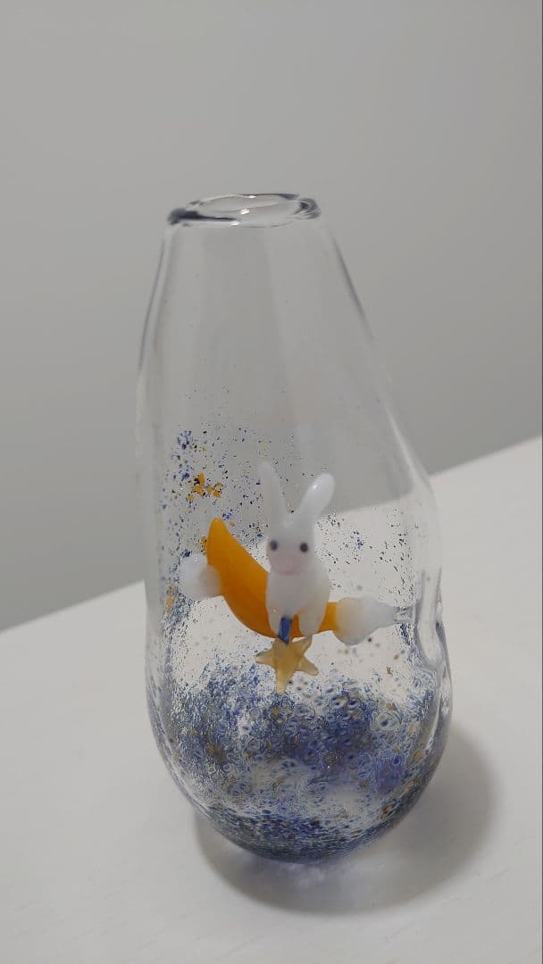 ガラス ウサギ うさぎ オブジェ 置物　リンヴェール RINVERRE