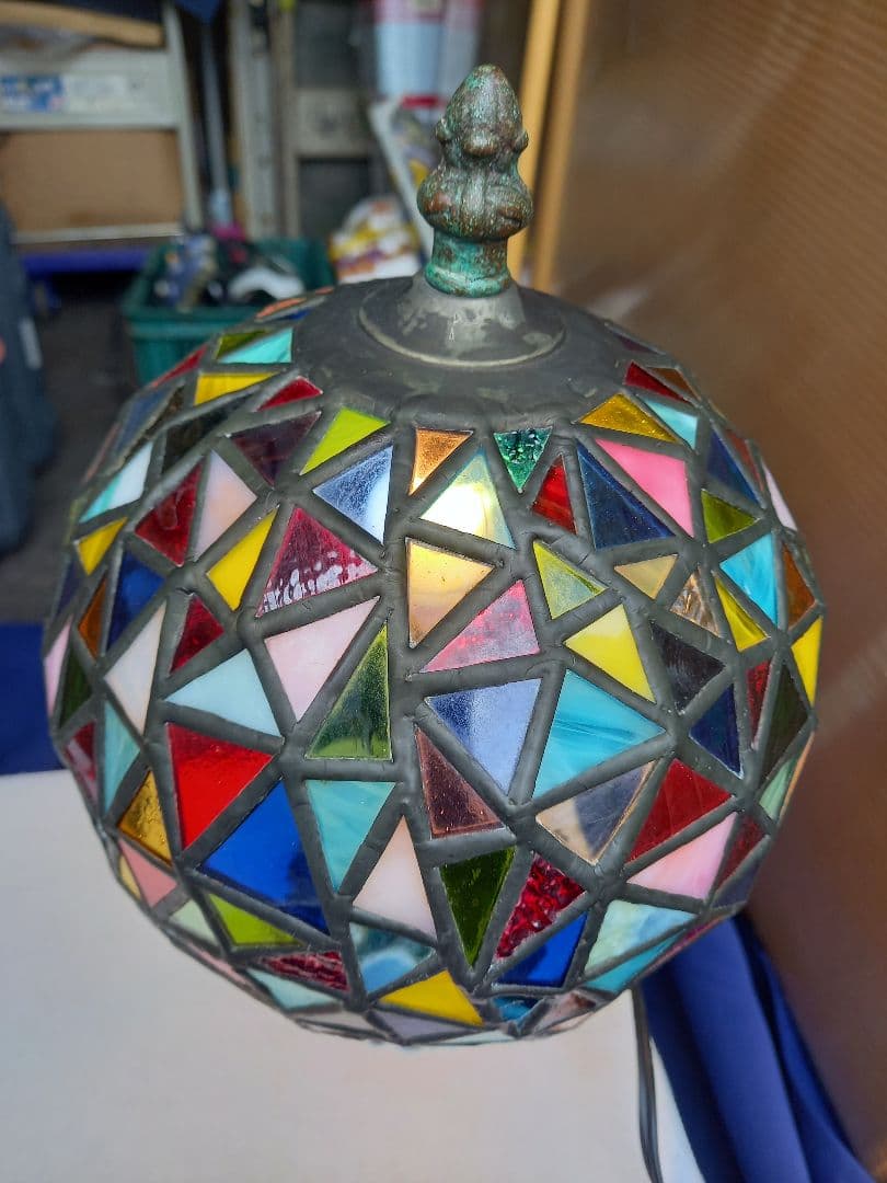 手作り高級品特別使用これ逸品ですよ‼️ステンドグラススタンド