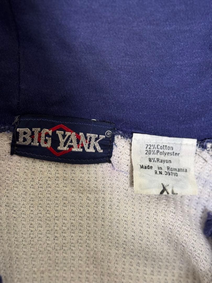 80s BIG YANK ダブルフェイス　ジップアップパーカー　XL ナス紺