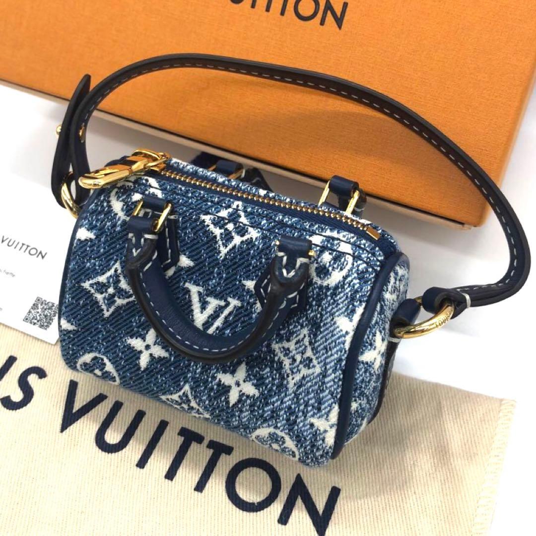 未使用✨ルイヴィトン デニム　マイクロチャーム マイクロバッグ ブルー系