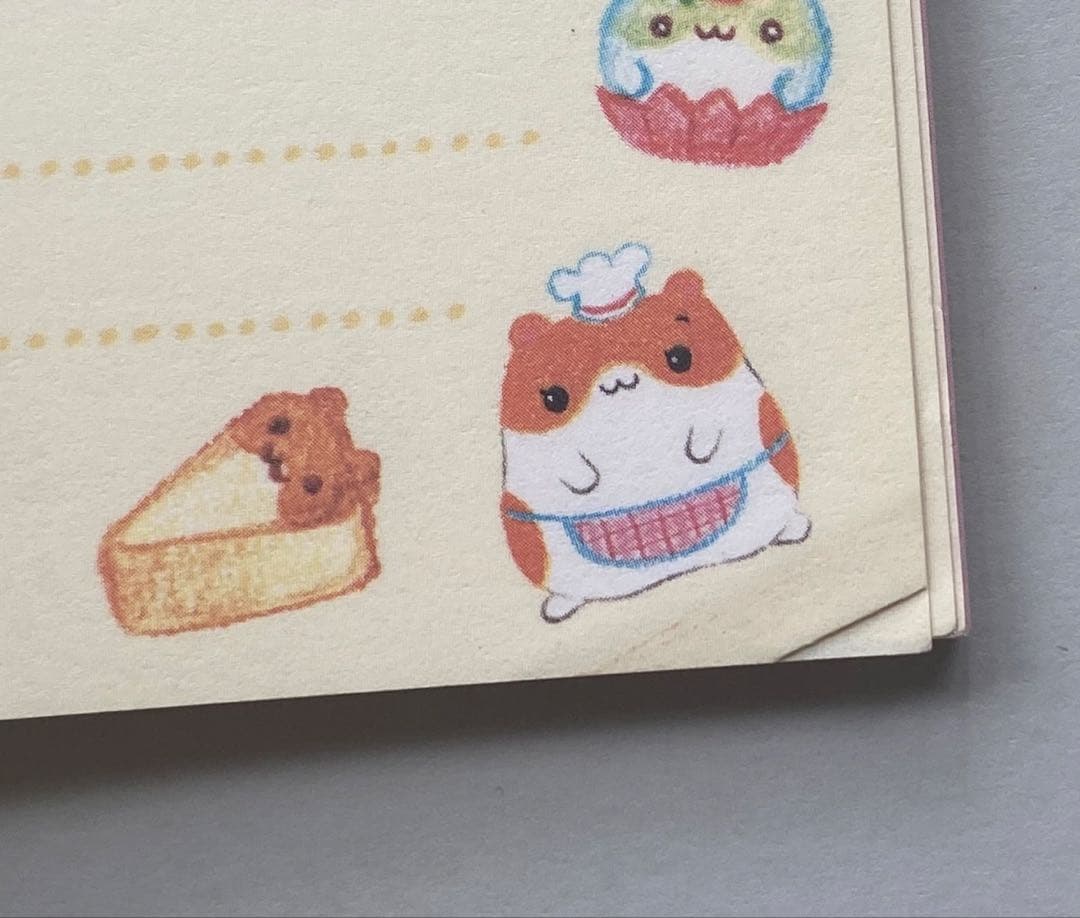ハムchanケーキ　メモ　メモ帳　クーリア　平成レトロ　レア　ハムスター
