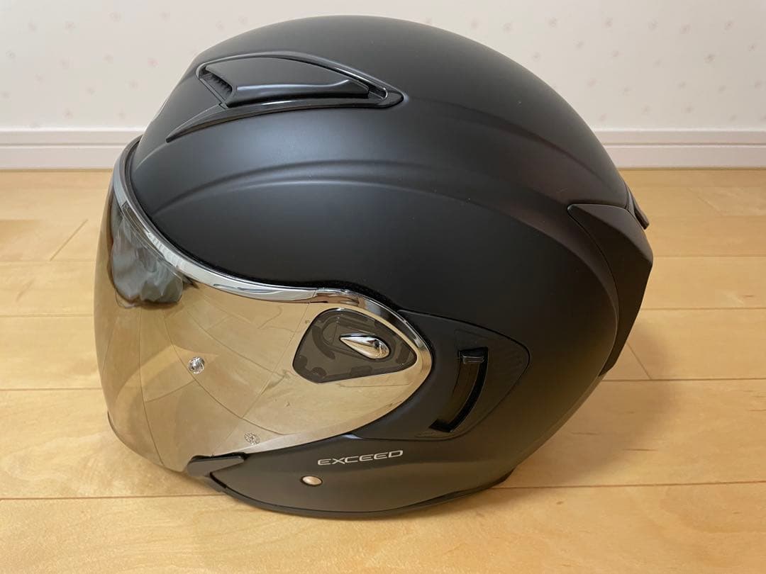 Kabuto ジェットヘルメット エクシード　マットブラック ミラーシールド付き