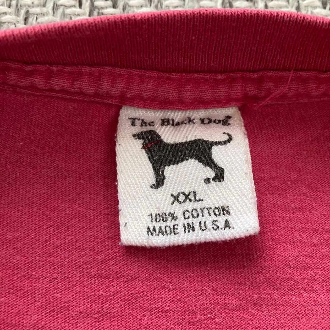 足の裏黒介 ビンテージ The Black Dog 黒犬プリントTシャツ