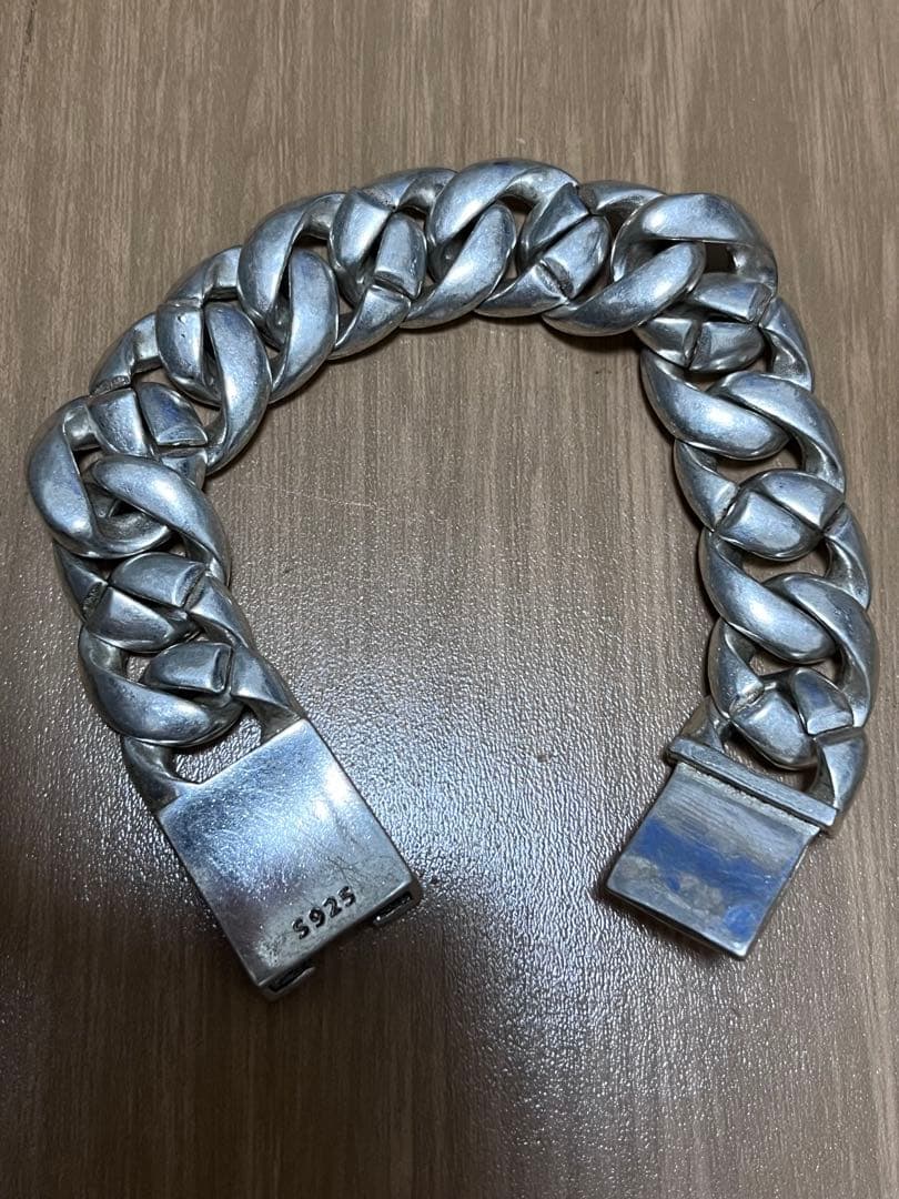 極太ブレスレット 喜平 チェーン ビンテージ シルバー925 silver925
