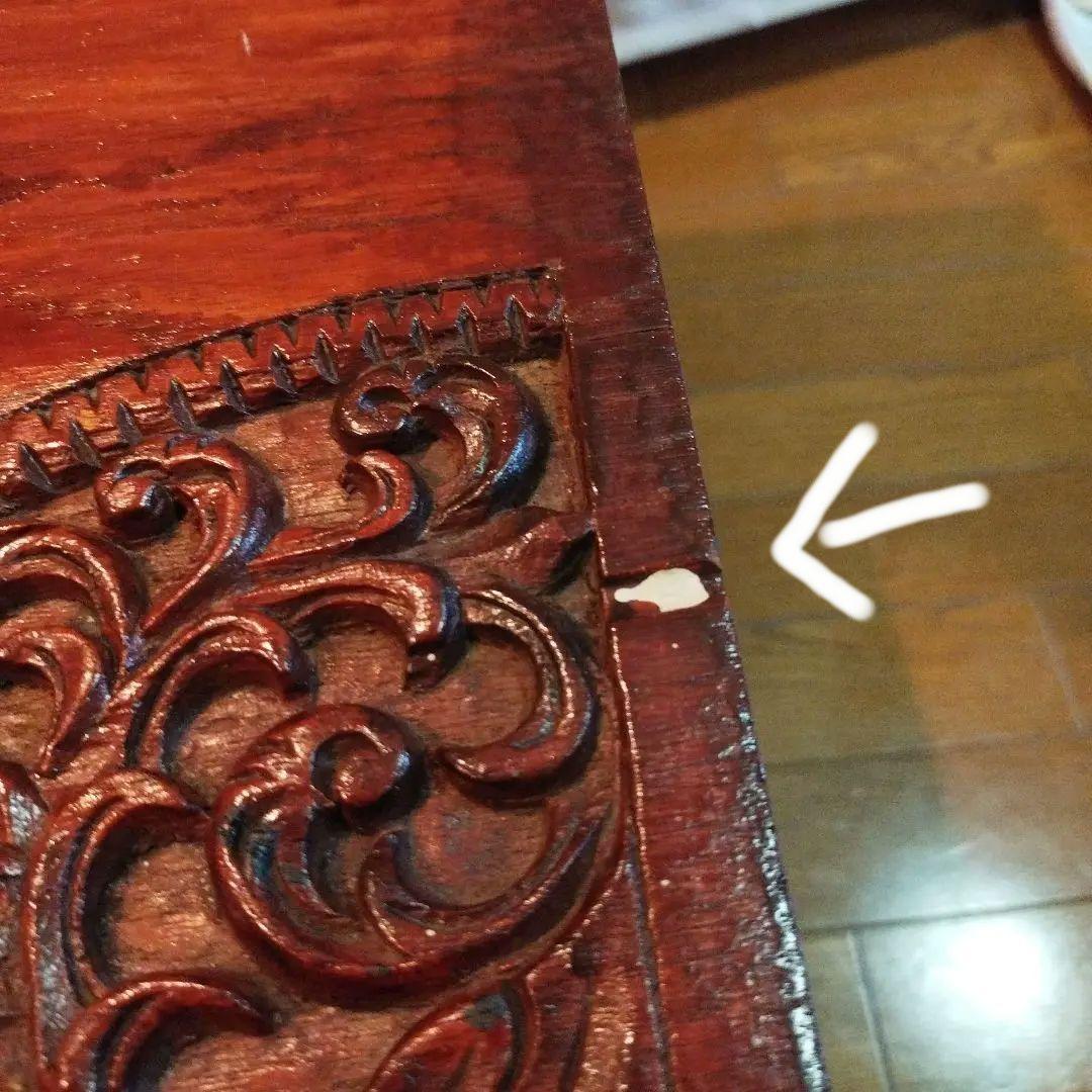 アンティーク家具　彫刻　机