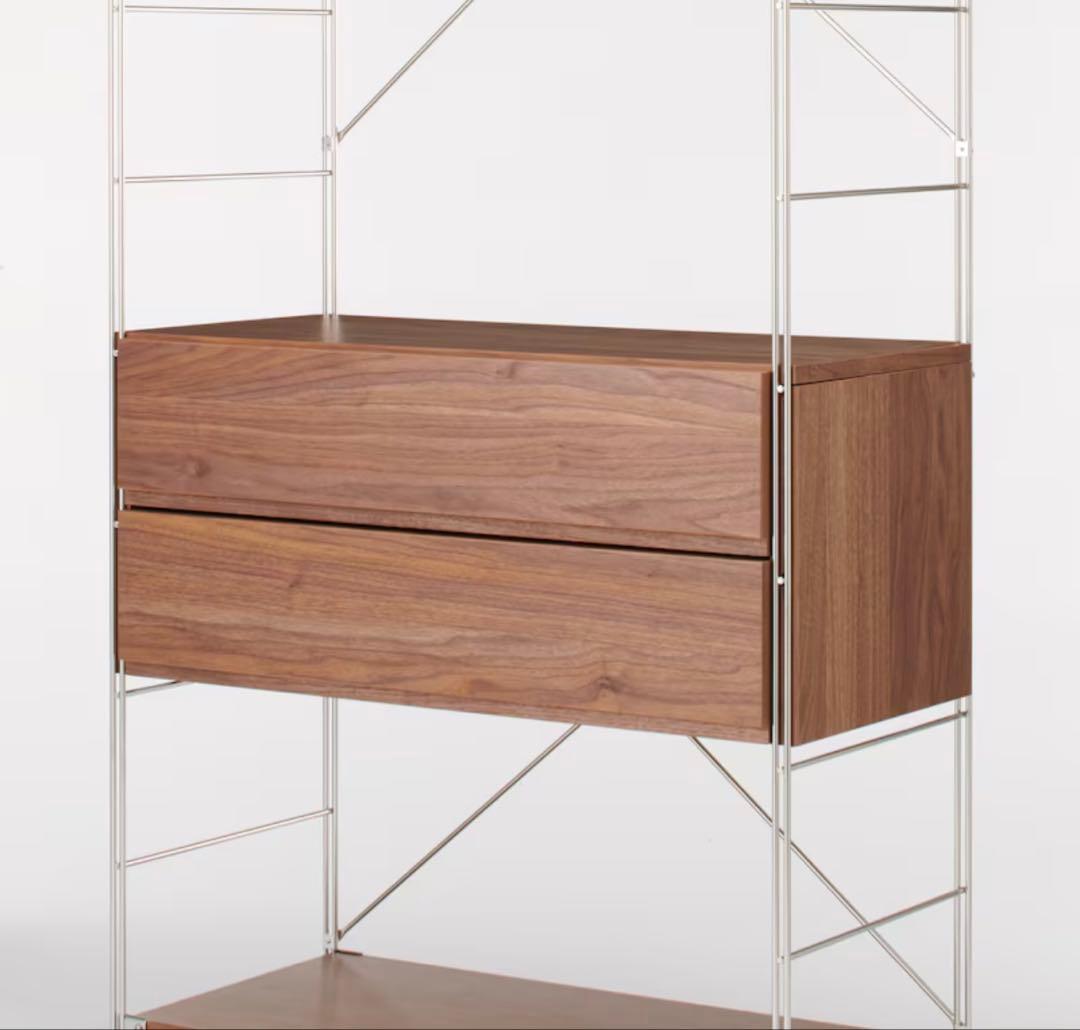 無印良品 ユニットシェルフ ボックス 引出し2段 幅84cm 2個セット