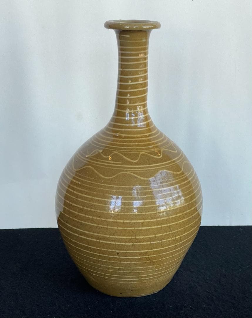 希少 古丹波焼 立杭焼 えへん徳利 酒器 イッチン 江戸期 飴釉 大型 花入
