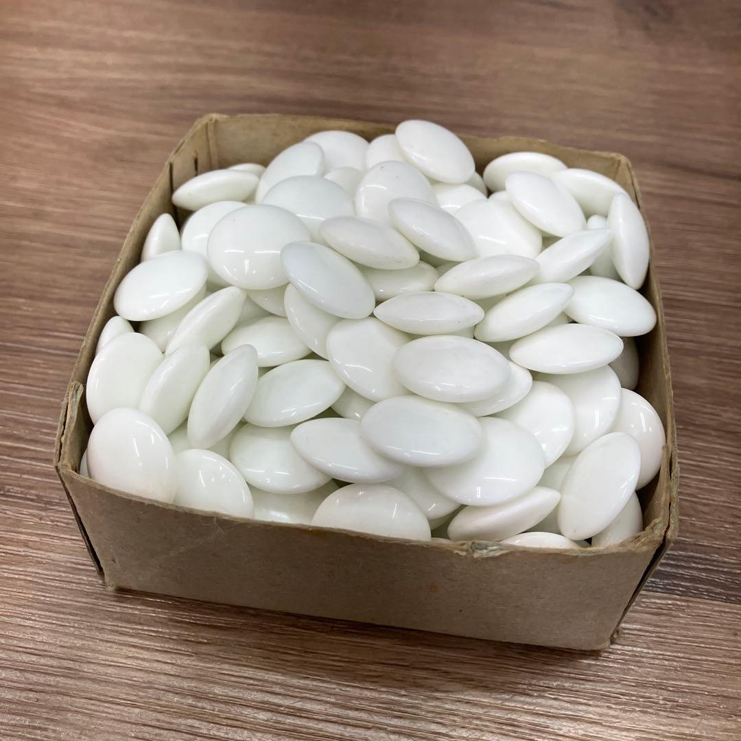 E-壁 昭和レトロ アンティーク 碁石 白黒セット 囲碁 道具 箱付き 練習用