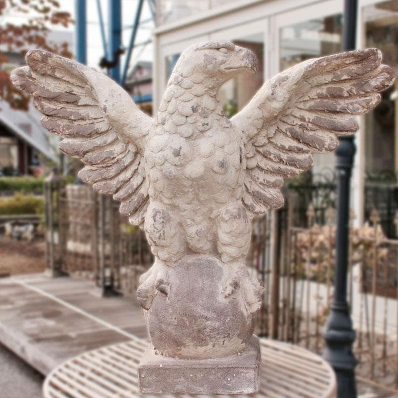 ボールドイーグル 鷲 樹脂製 置物 オブジェ ガーデン 彫刻風 143-211