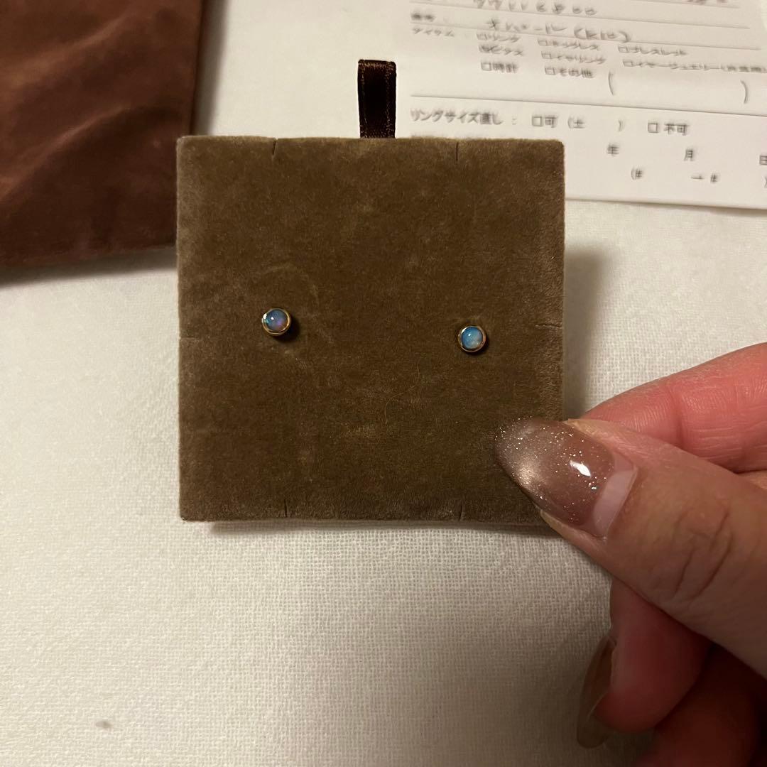 最終お値下げ ete オパール10k ピアス