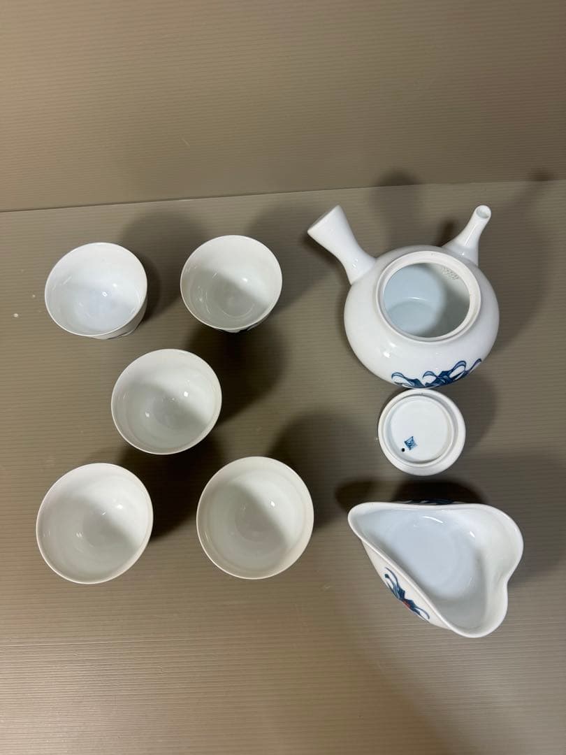 2275 有田焼　畑萬陶苑　茶器セット　急須1客　湯冷し1客　湯呑5客