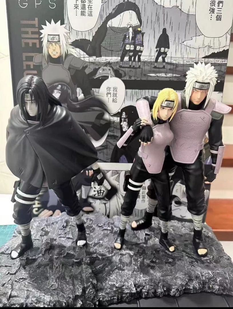 ナルト 三忍 大蛇丸 自来也 綱手 ガレージキット ガレキ スタチュー①