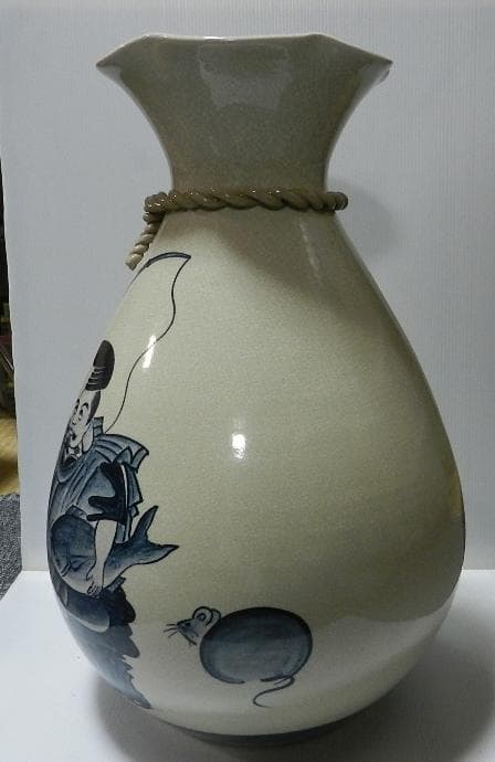 九谷焼　大きな陶器花瓶　壺