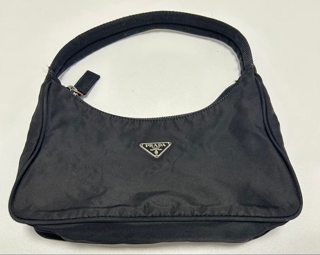 PRADA プラダ ナイロン ハンドバッグ ブラック 三角ロゴ バッグ 正規品