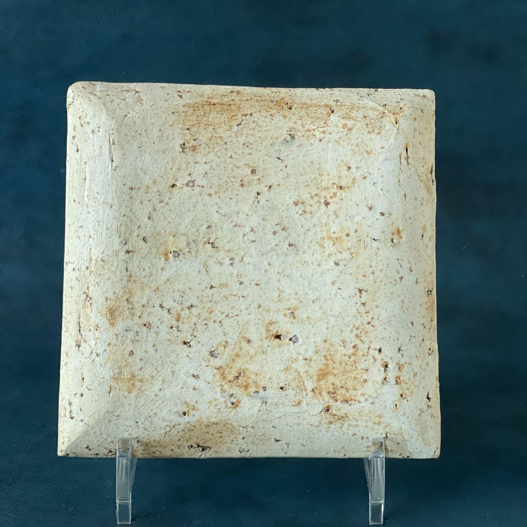 人気作家　陶芸家内田鋼一　作品 加彩陶板　角皿 角プレート2枚セット　新品未使用