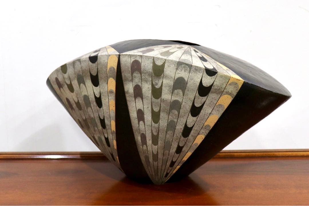 GMHO147A○市野哲次 作家物 花瓶 花器 花入 フラワーベース 壺 陶