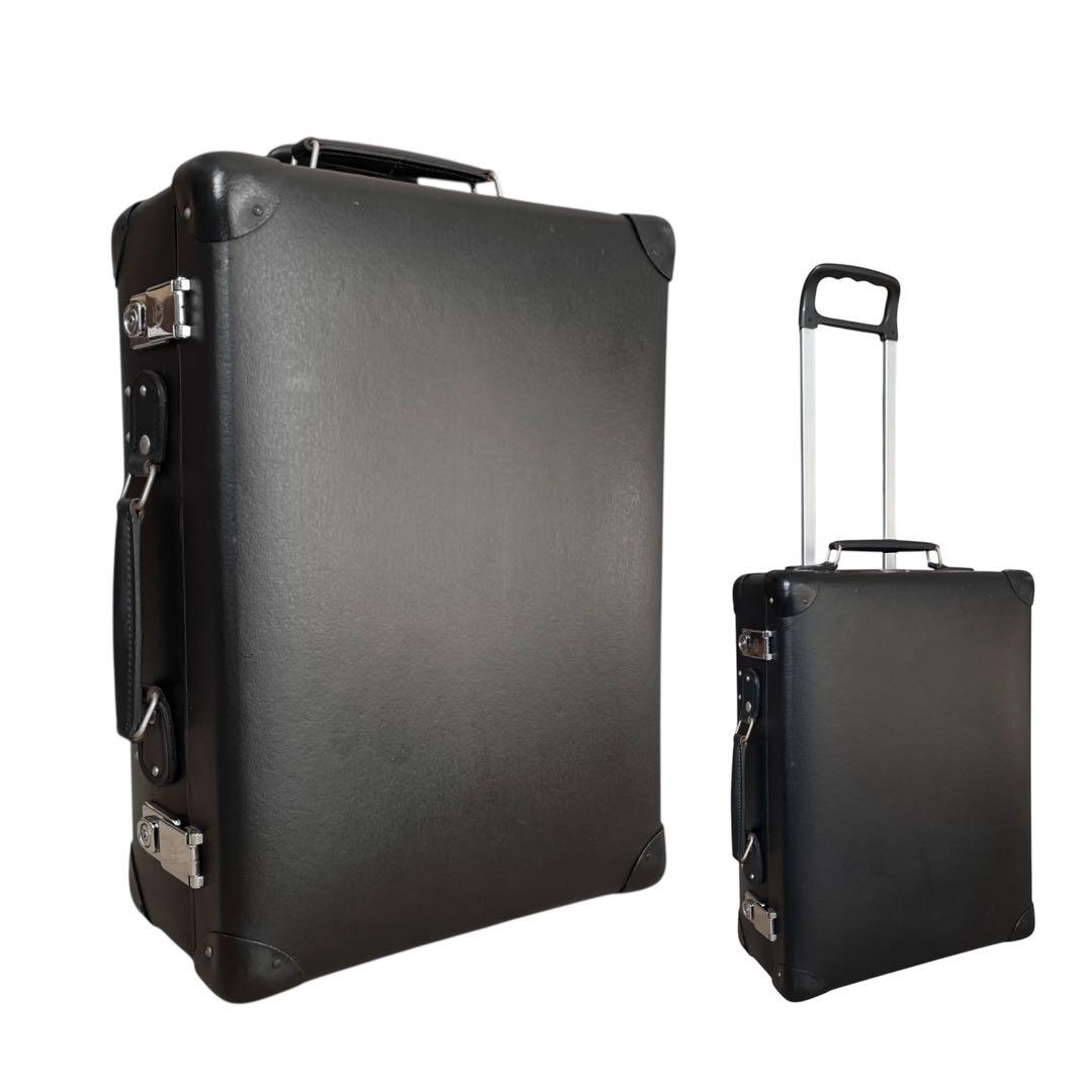 《超美品》グローブトロッター スーツケース キャリーバッグ 2輪 ブラック 黒系