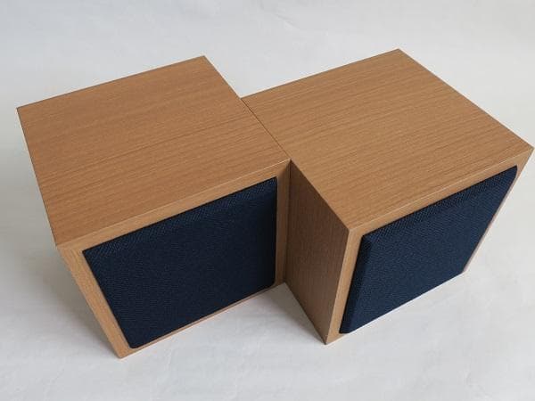★キューブJRスピーカー★3インチフルレンジ 高音質 木目調 自作
