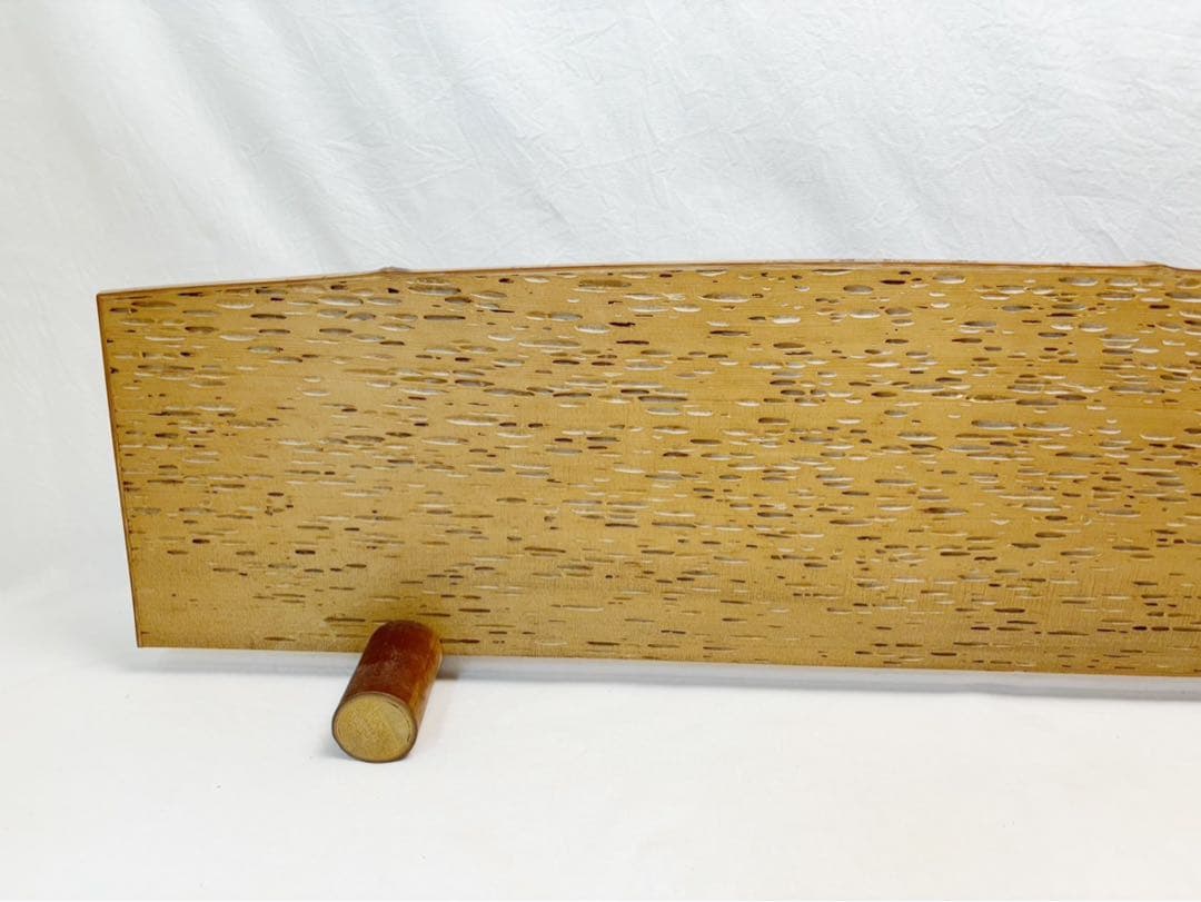 ほぼ未使用 茶道具 指物師 小林一斉作 虫喰 皆界 刻印 茶室道具 間仕仕切 箱