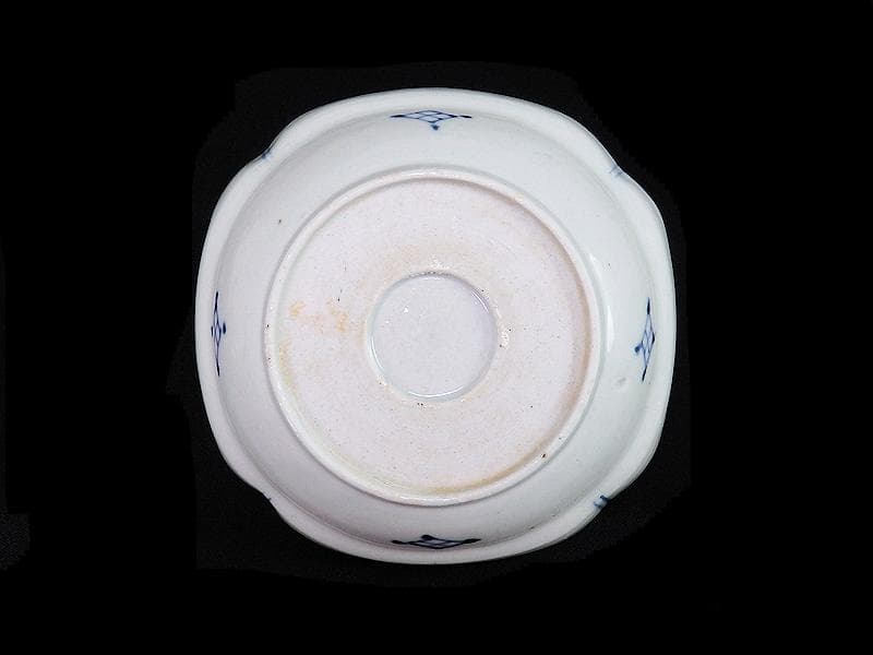 古伊万里　染付　墨弾き　瓜の図　膾皿　5客　C746AS-CEs