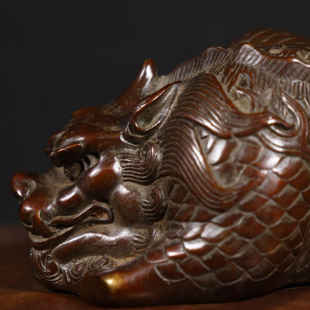 銅制 避水獣 家装飾 店舗 書房 置物開業 贈答品 マスコット 装飾品 工芸品