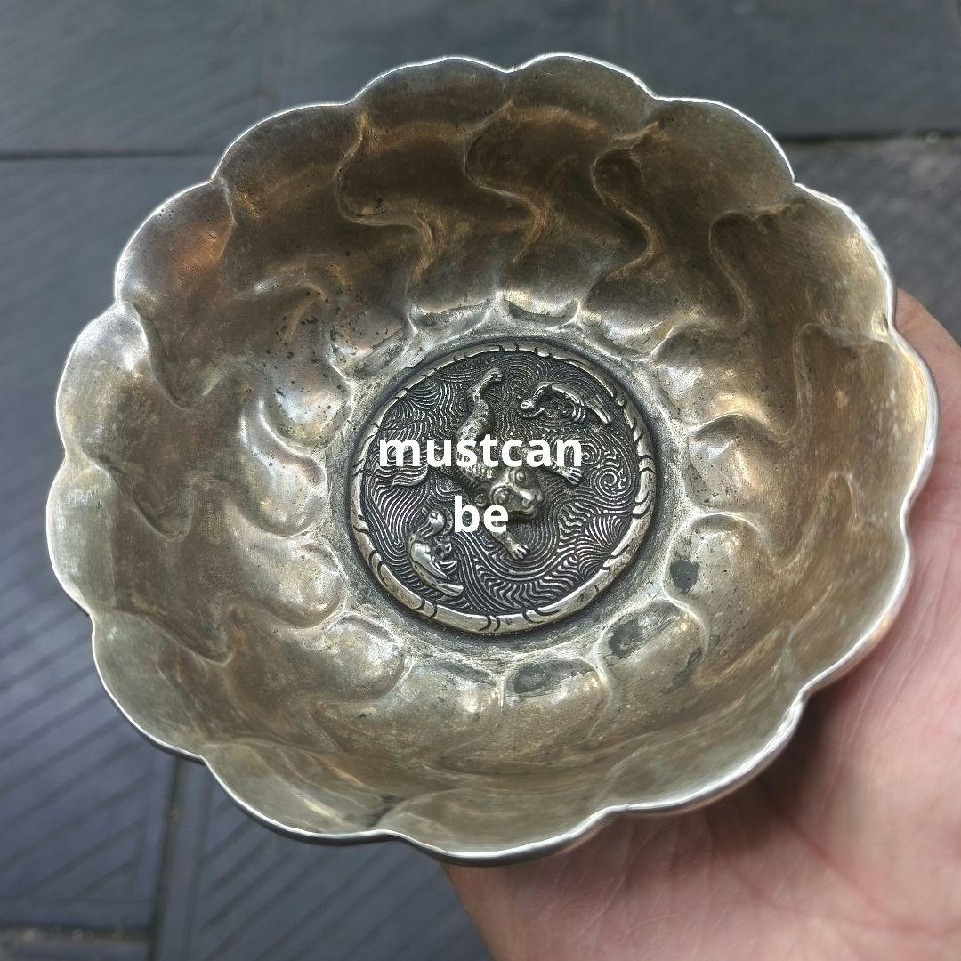 銅碗 大唐貞観鴛鴦鴻雁干支神獣蓮花招財碗 装飾品 現代工芸品 美術品 置物