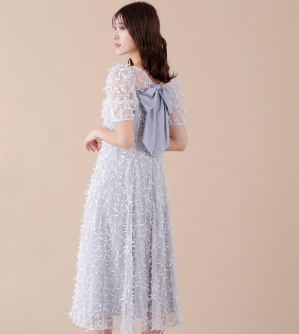 値下げ中リボンチュールフレアーワンピース JILL by JILL STUART