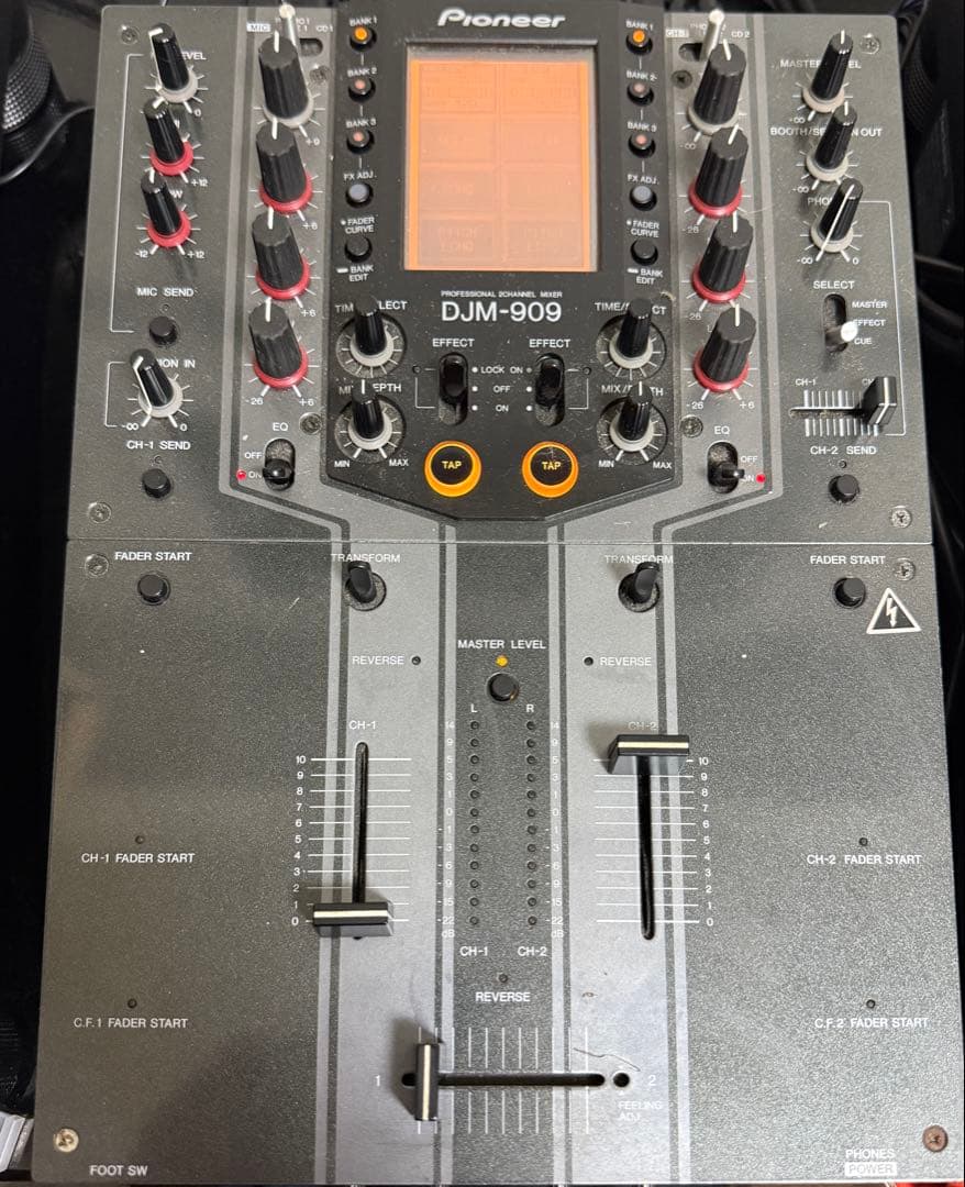 送料込 pioneer djm 909 2ch最高峰djミキサー ジャンク扱い
