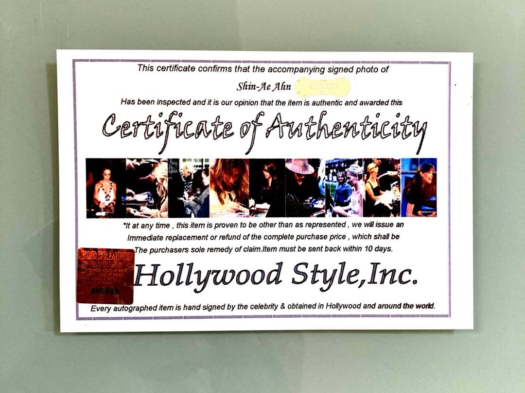 アン・シネ直筆サイン入り2Lサイズ写真…韓国女子プロゴルファー