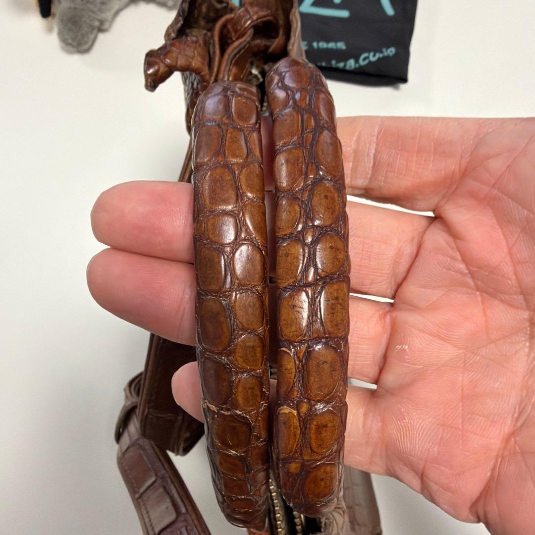 IBIZA　ブラウン　ワニ革　ハンド、ショルダー2wayバッグ　美品！