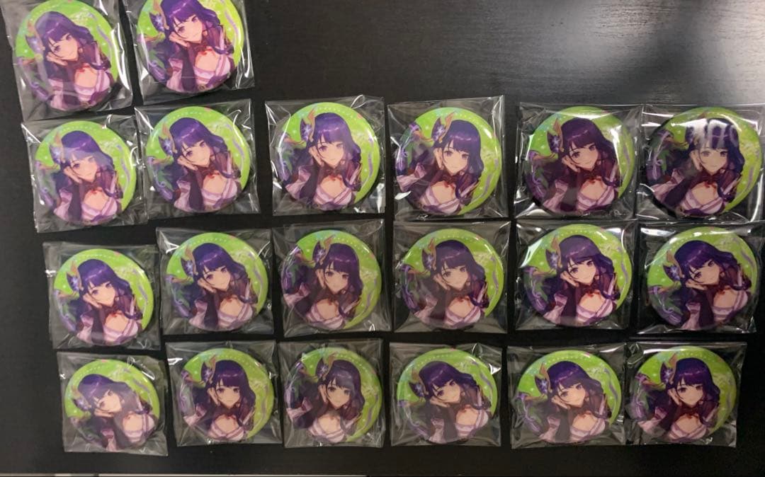 原神　雷電将軍　雷電　缶バッジ　3周年　記念　公式