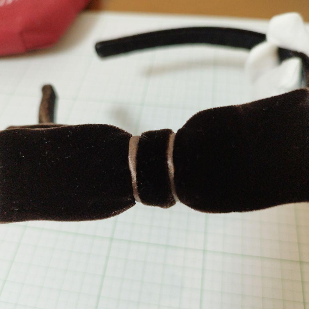 Alexandre de Paris カチューシャ　ベロア　ブラウン