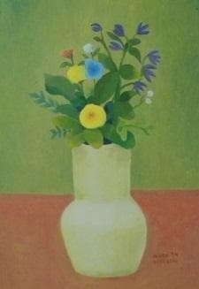 林考三、【野の花】、希少な画集より、状態良好、新品高級額装付