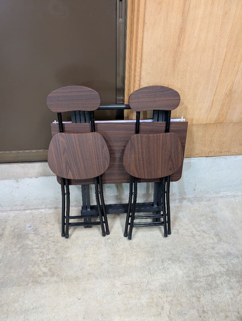 折畳みテーブル・チェア2脚set +3,000円 キッチンラック+5,000円