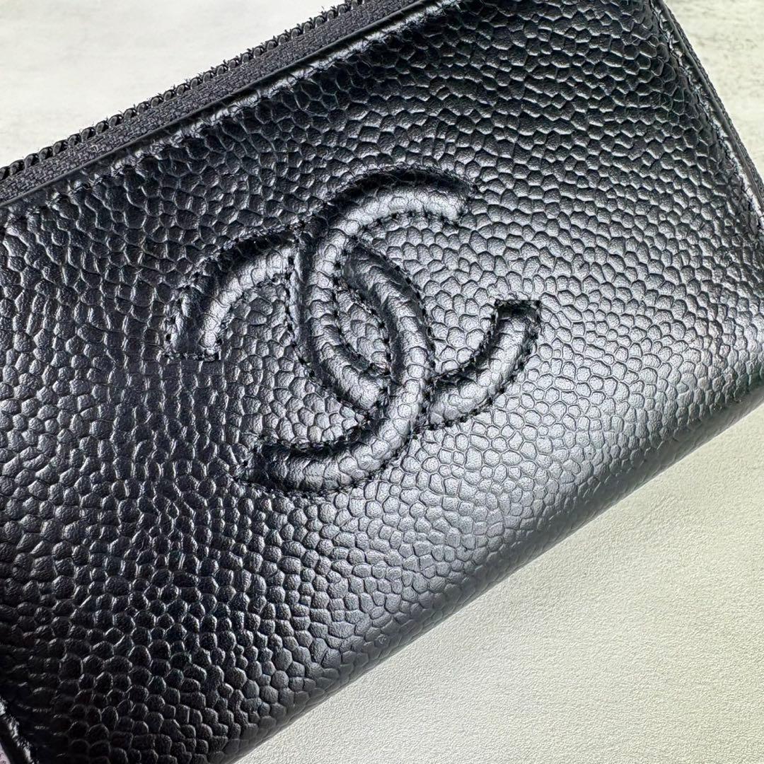CHANEL シャネル　キャビアスキン　デカココ　ケース　カードケース