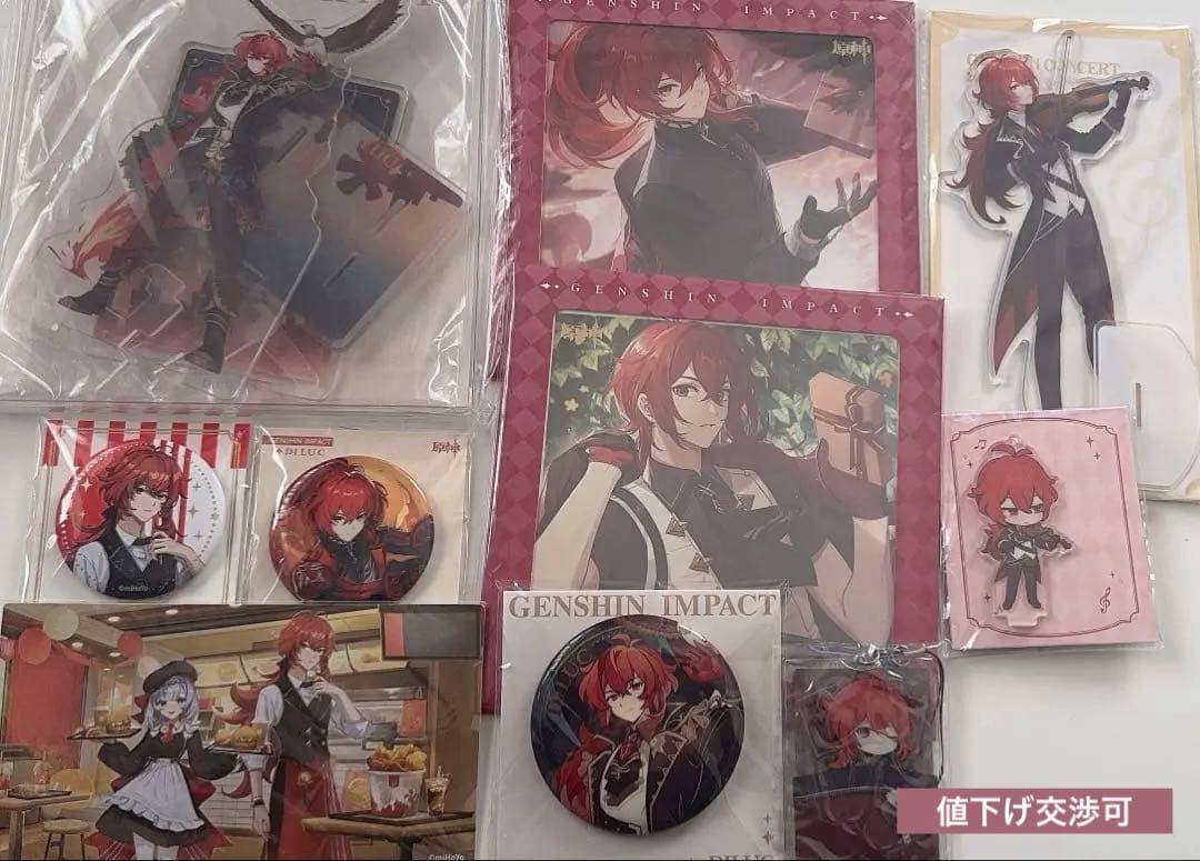 未使用 ディルック グッズ　10点セット　缶バッジ　アクスタ　色紙　送料込み