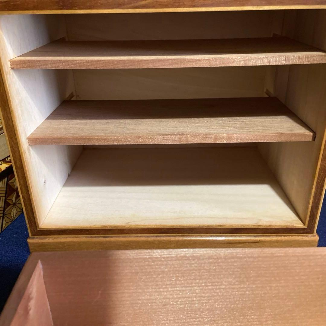 箱根寄木細工　昭和レトロ　3段引き出し　宝石箱　小銭箱　中古品