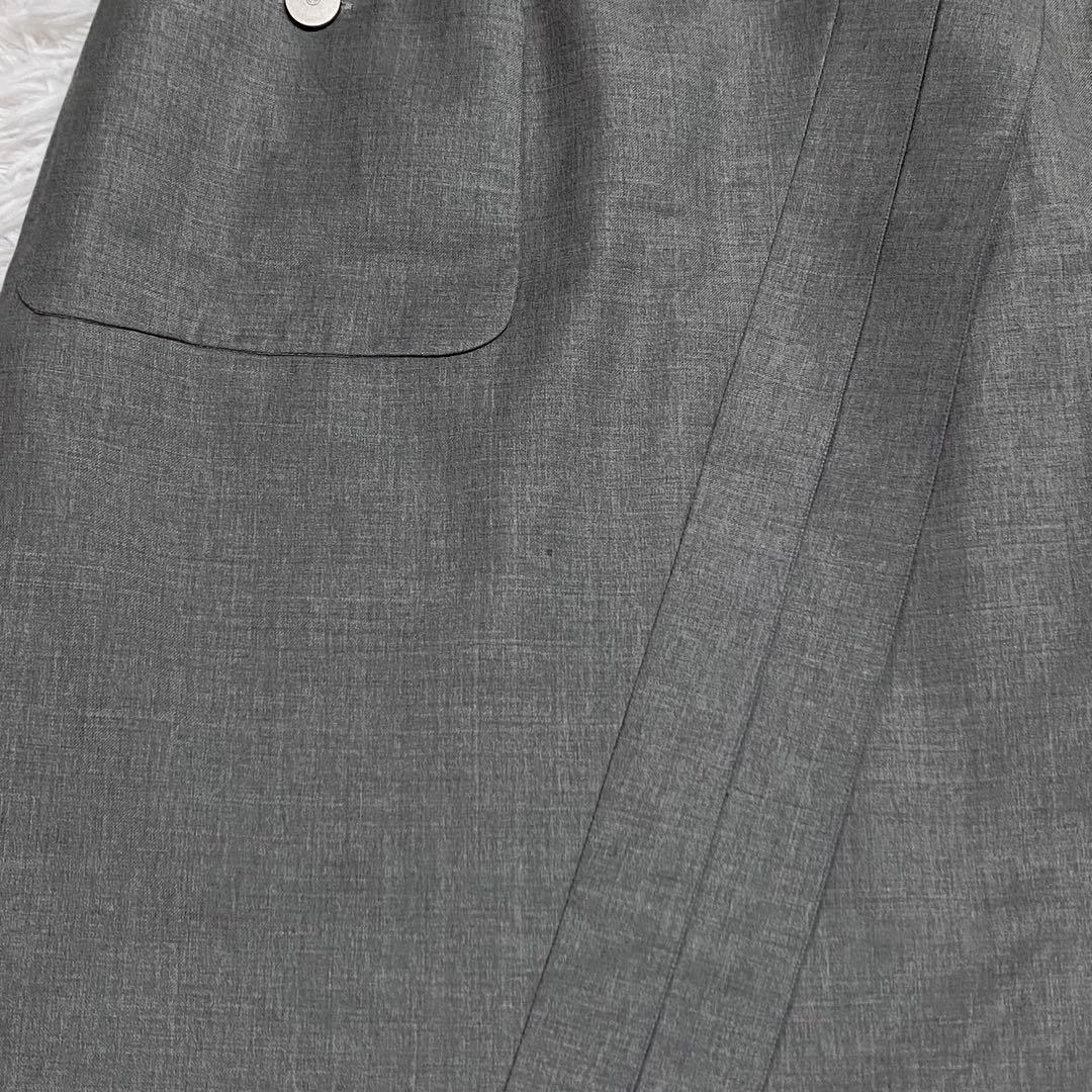 【希少】CHANEL・シャネル・スカート・グレー・銀ボタン・99C・M相当