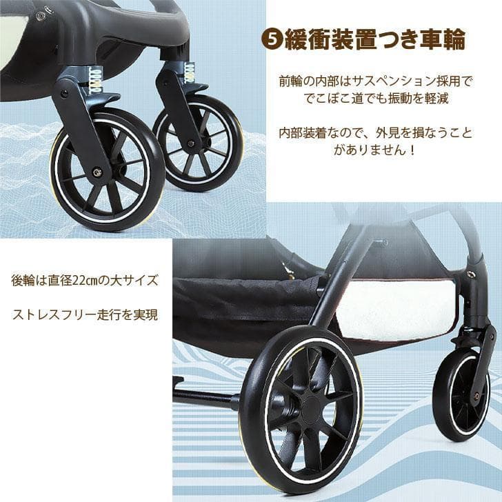 【アイボリー】分離式 高級 3way ペットカート（カート本体のみ）