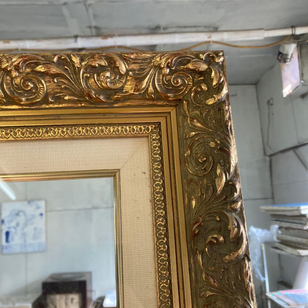 大型 F50 油彩額縁 ゴールドフレーム 金装飾 アンティーク調 古額縁 埼玉県