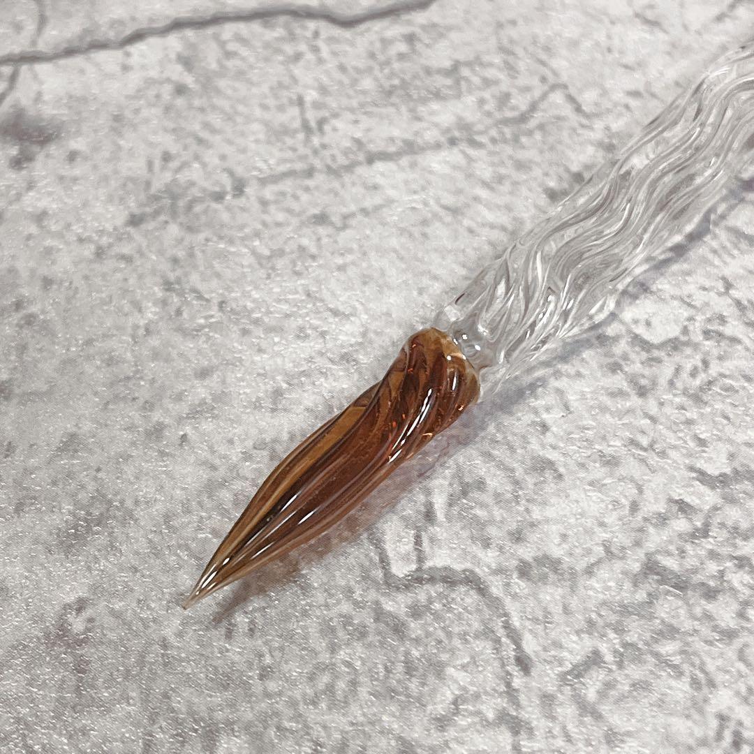 極美品 菅清流 SK クリスタルペン ガラスペン 清風