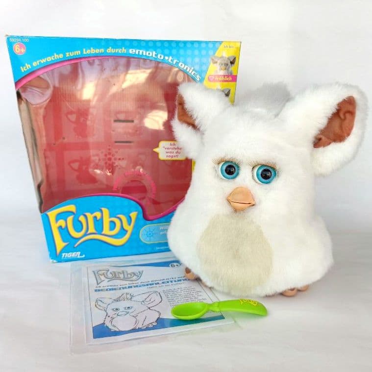 【稼動品】ファービー2 シュガースノー ブルー目 ドイツ語版
