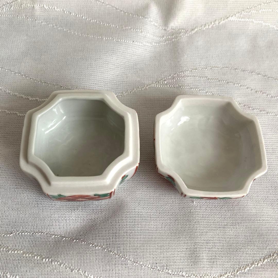 【新品未使用】香合　赤絵 卯 入角　徳泉窯　西村徳泉