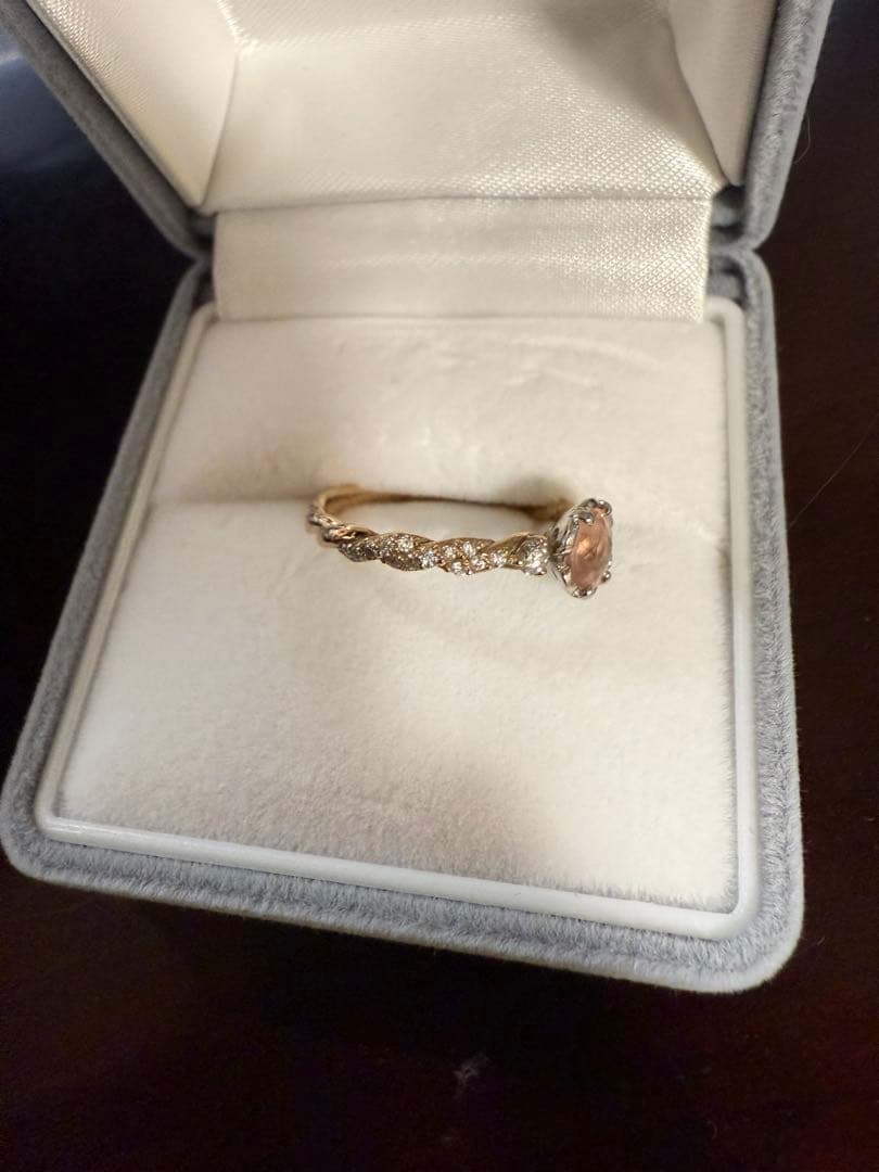 インペリアルトパーズ　リング　k18 10号