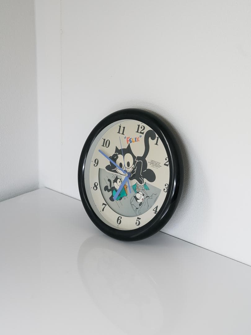 80's \"Felix the Cat\" グラフィッククロック ポストモダン