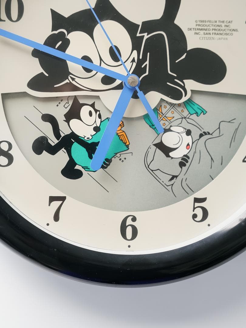 80's \"Felix the Cat\" グラフィッククロック ポストモダン