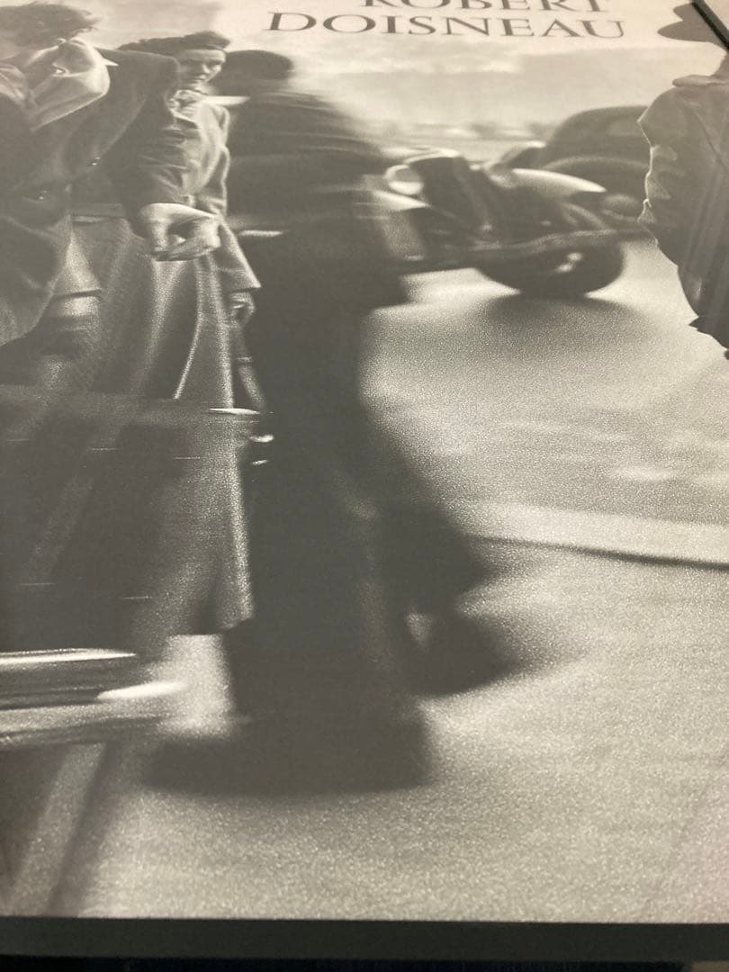 額入りポスター アンティーク ロベールドアノー　パリ市庁舎前のキス